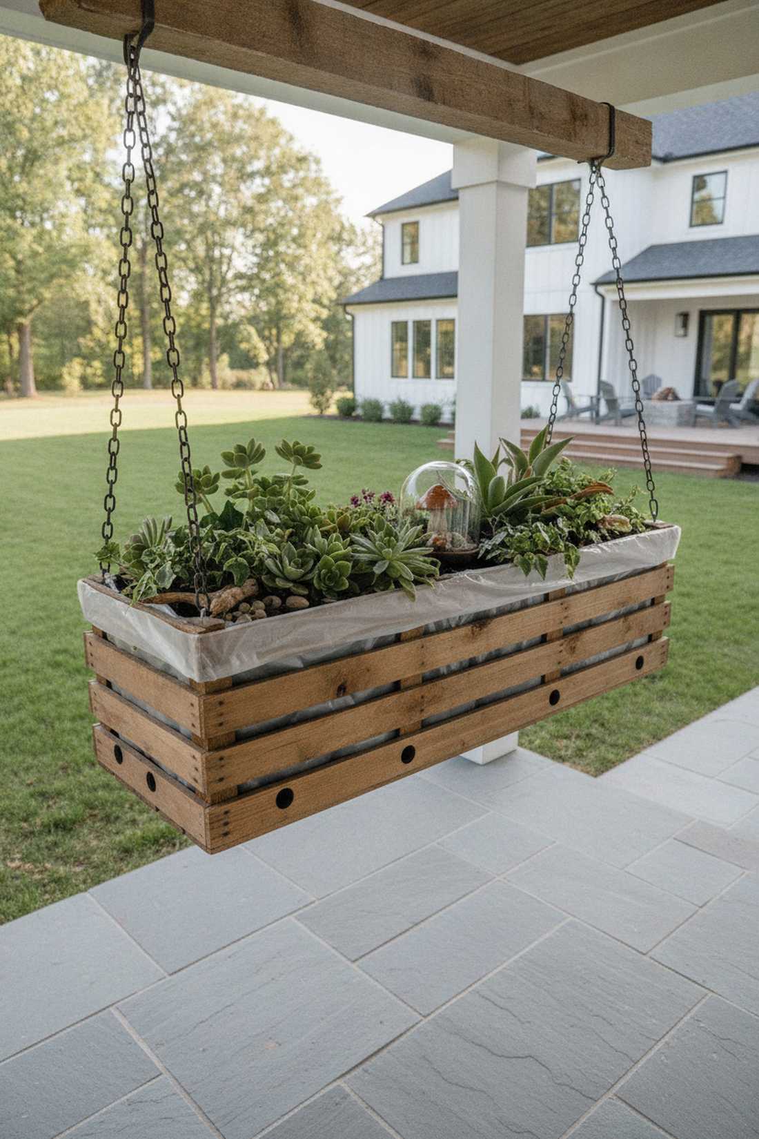 wooden crate planters