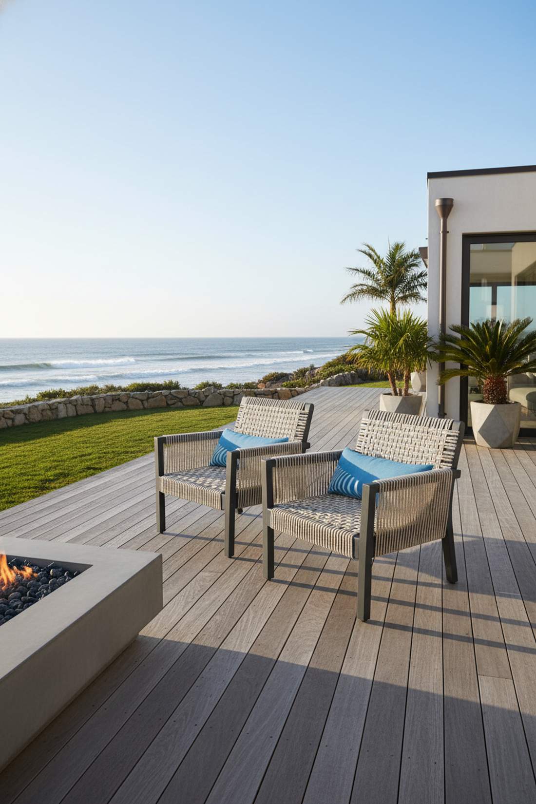 woven rope lounge chairs
