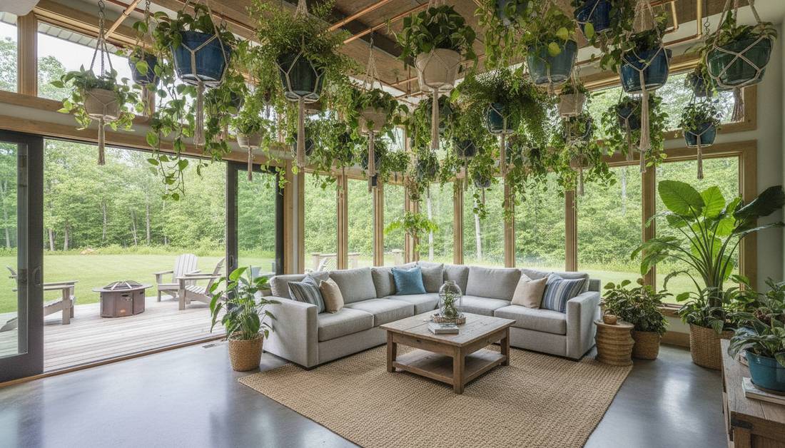 385 hanging plants ceiling vertical