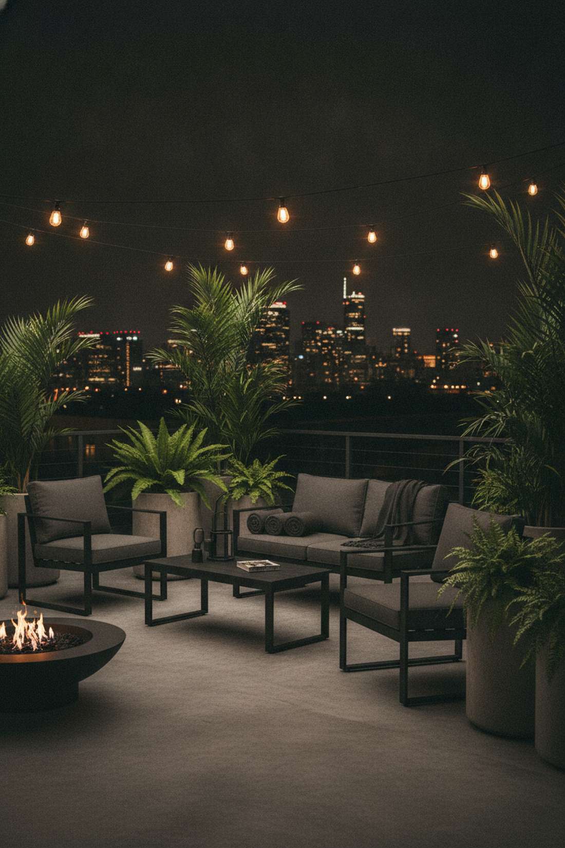 black and charcoal industrial aesthetic