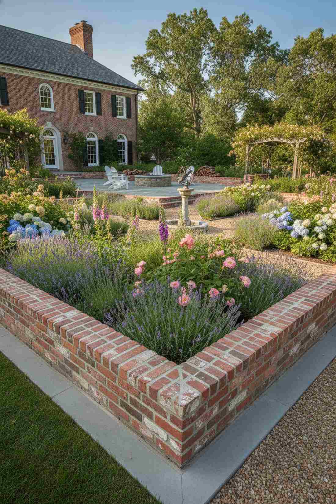 brick mortared perimeter