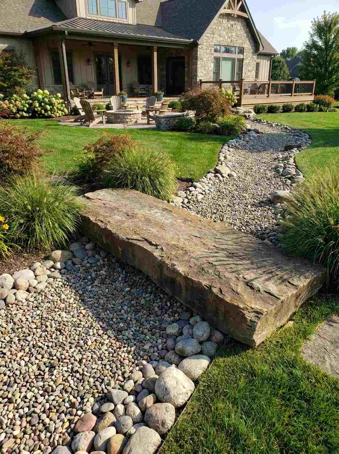 bridge stone gravel stream crossing
