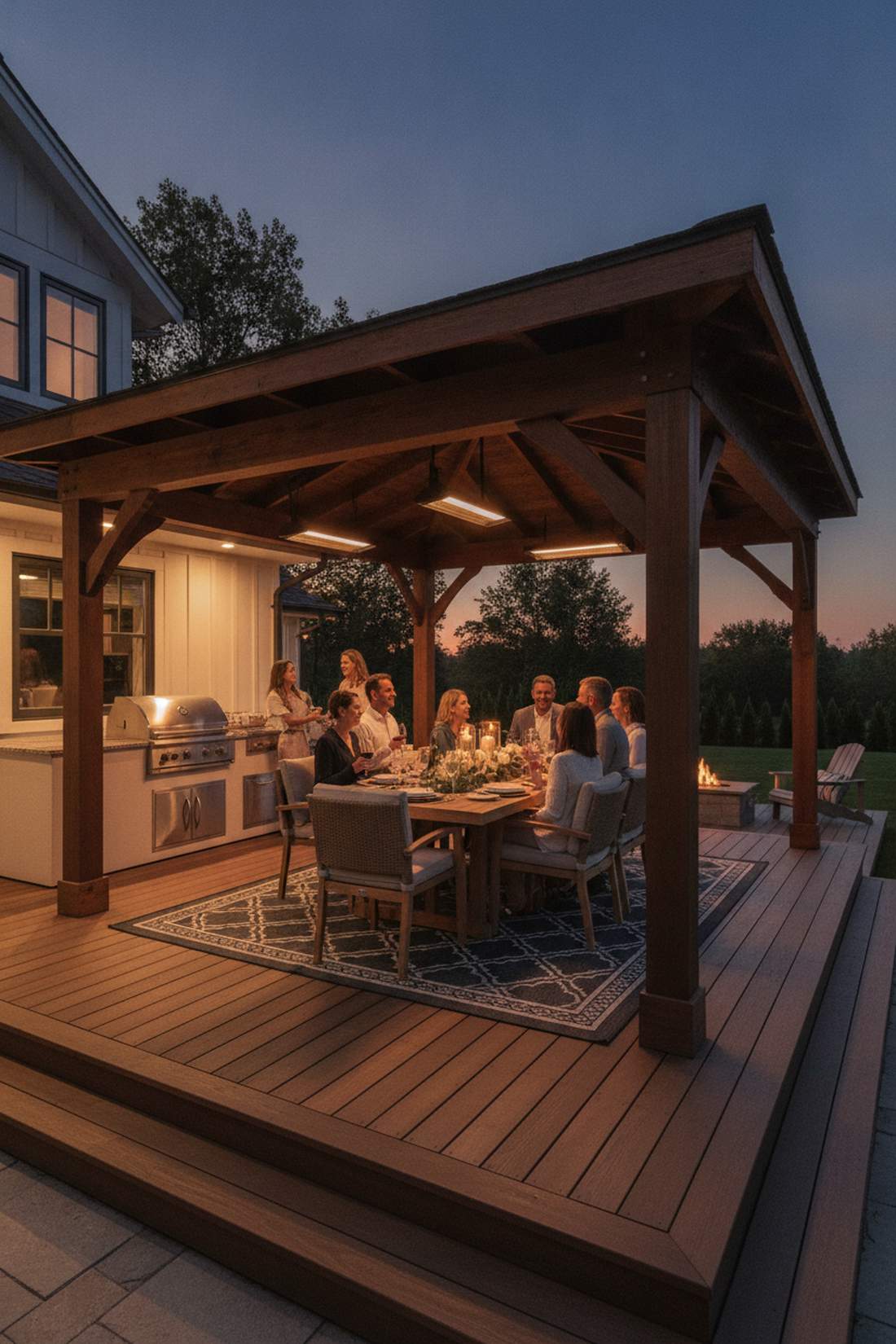 covered outdoor dining pavilion