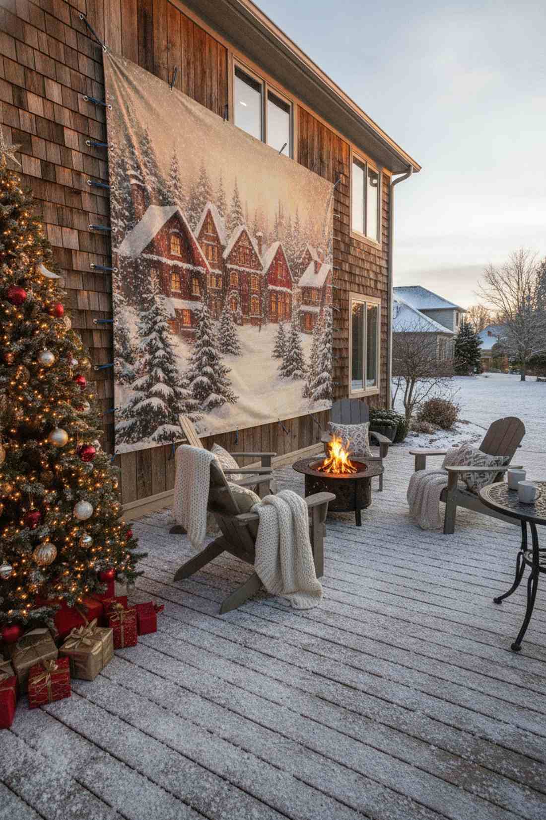 fabric panel holiday backdrop