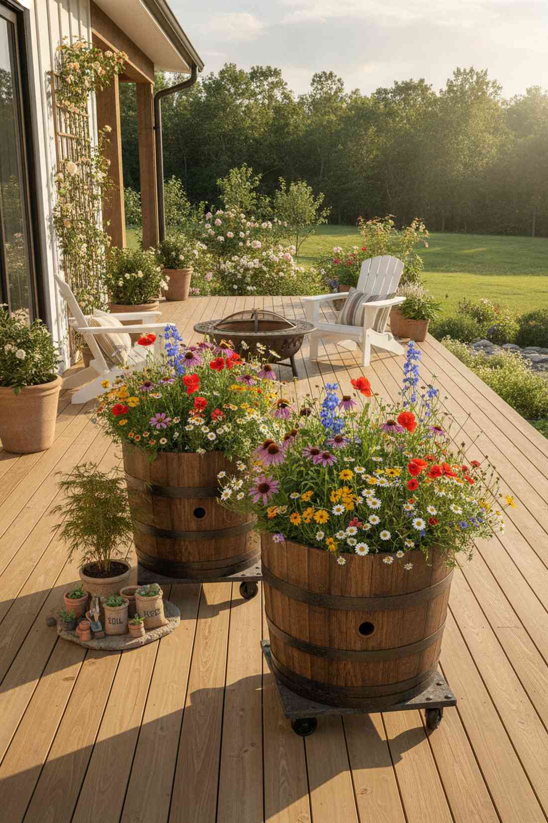 half barrel planters