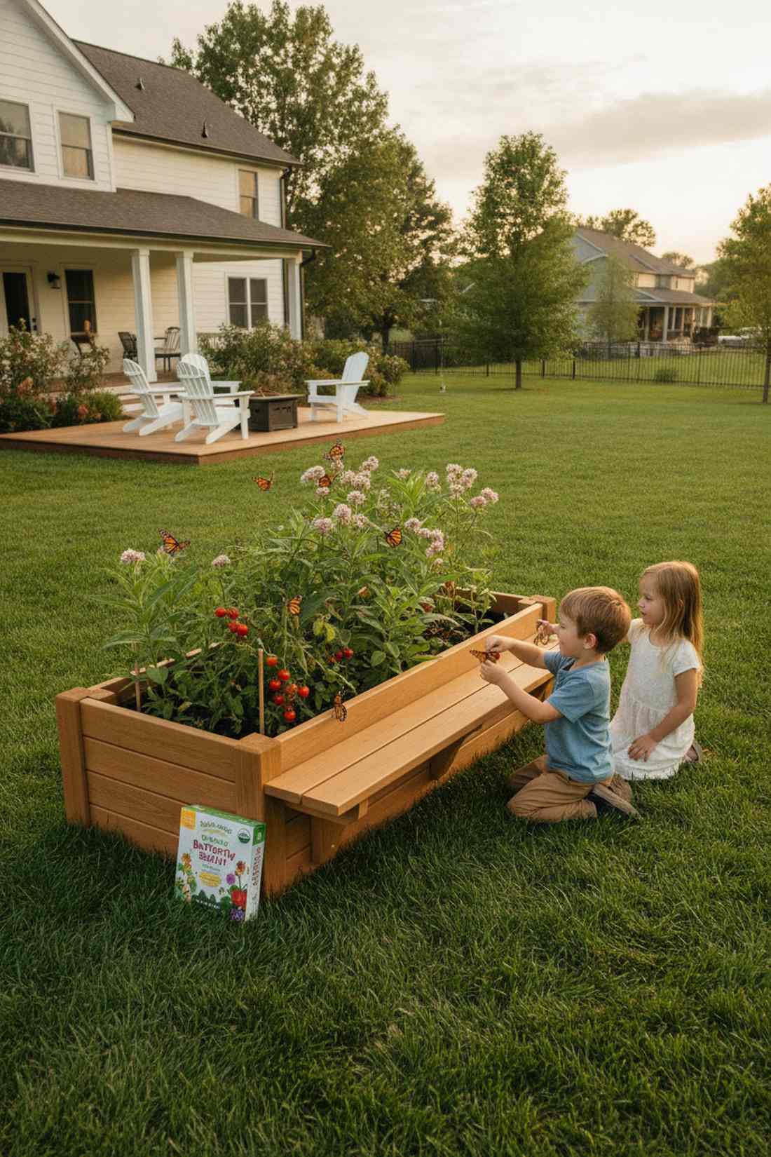 kids snack and butterfly bed