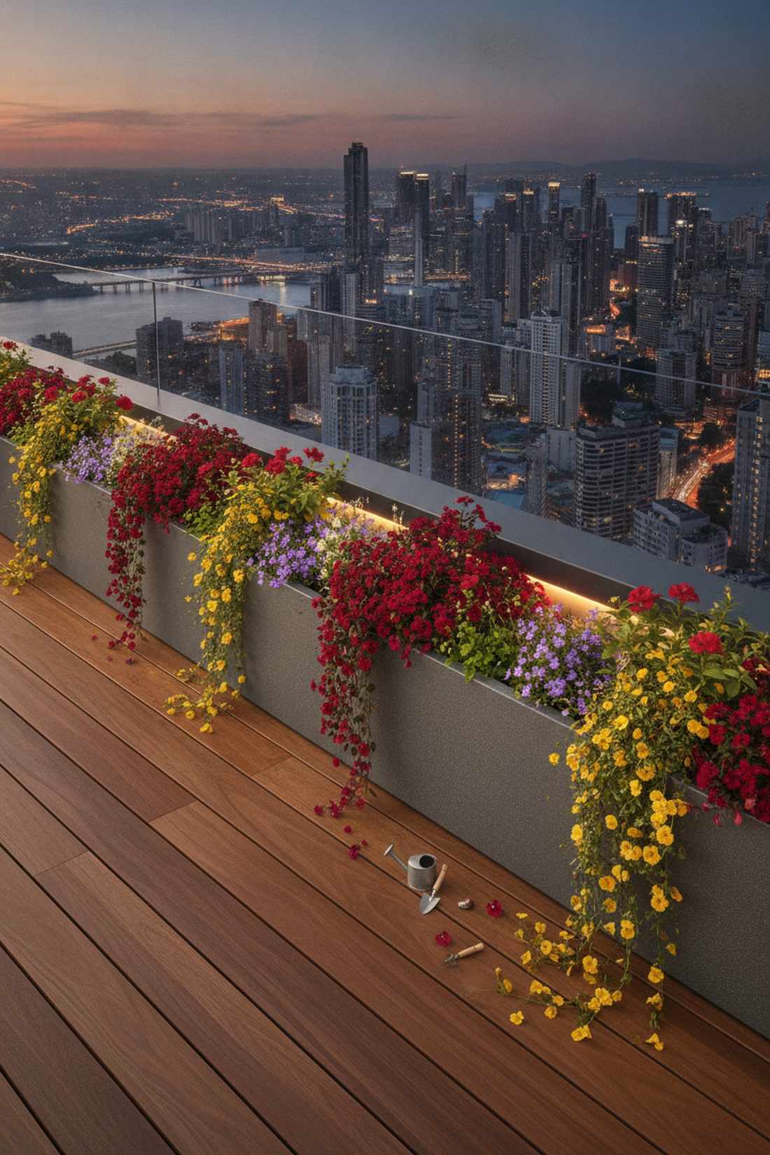 low profile planters