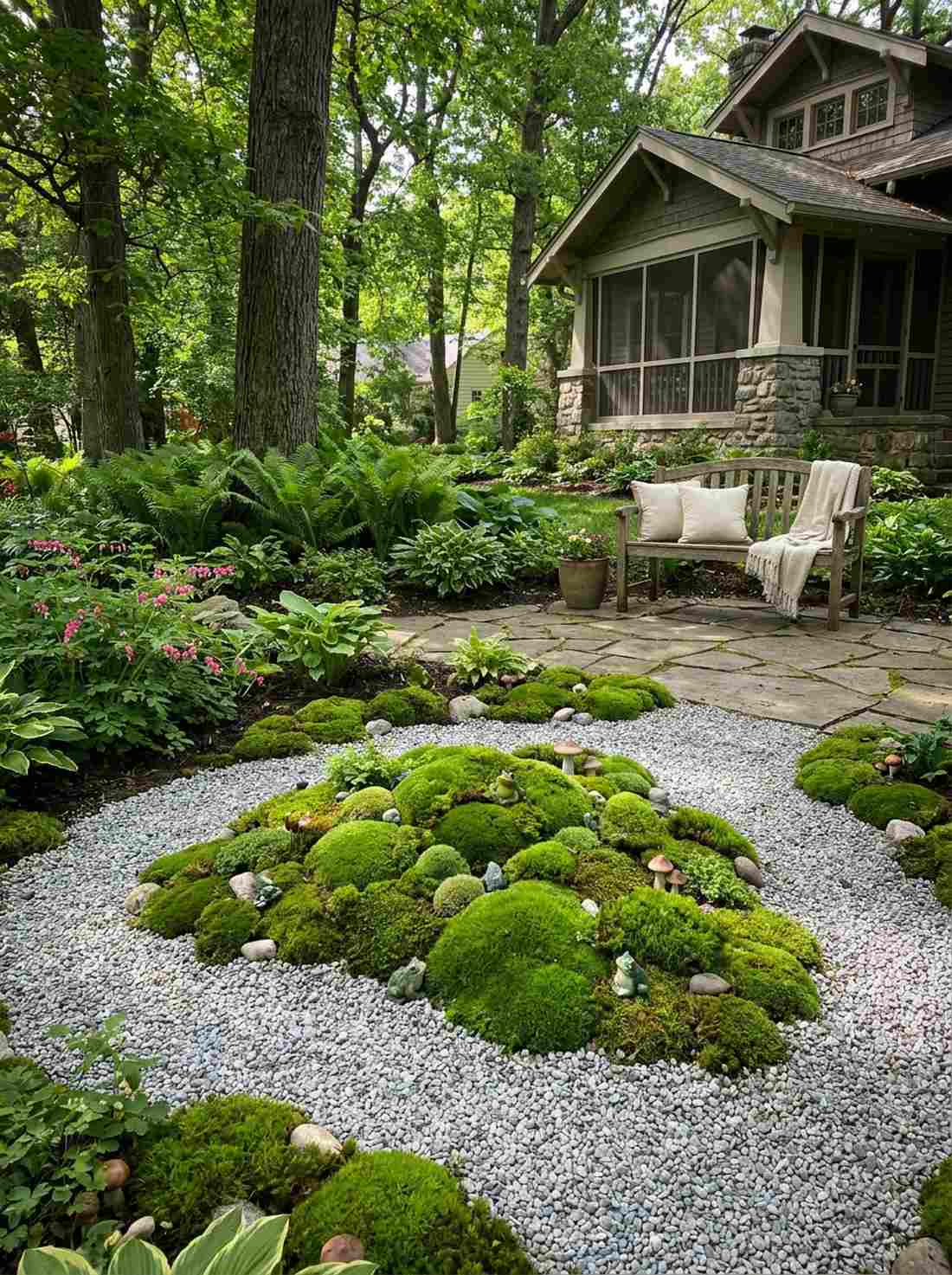 moss and gravel integration