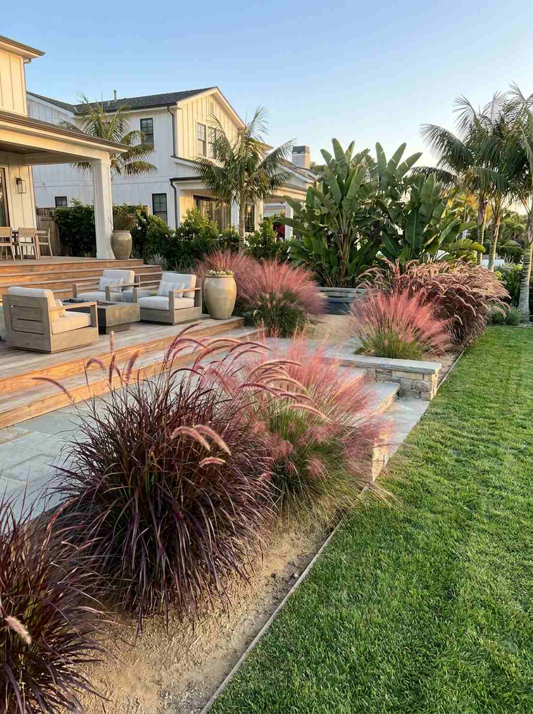ornamental grass transition layer