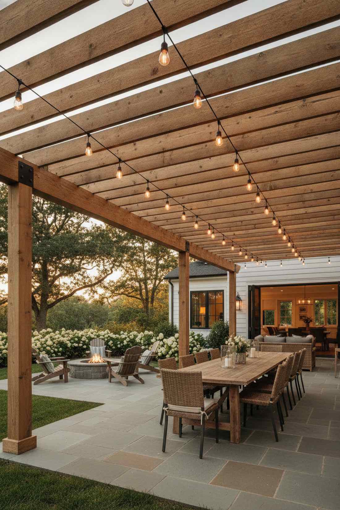 pergola string light integration