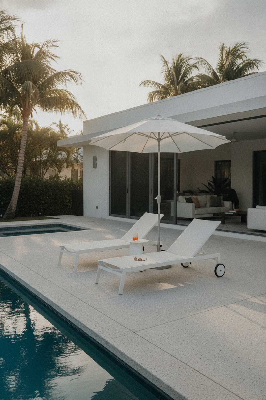 poolside lounge arrangements