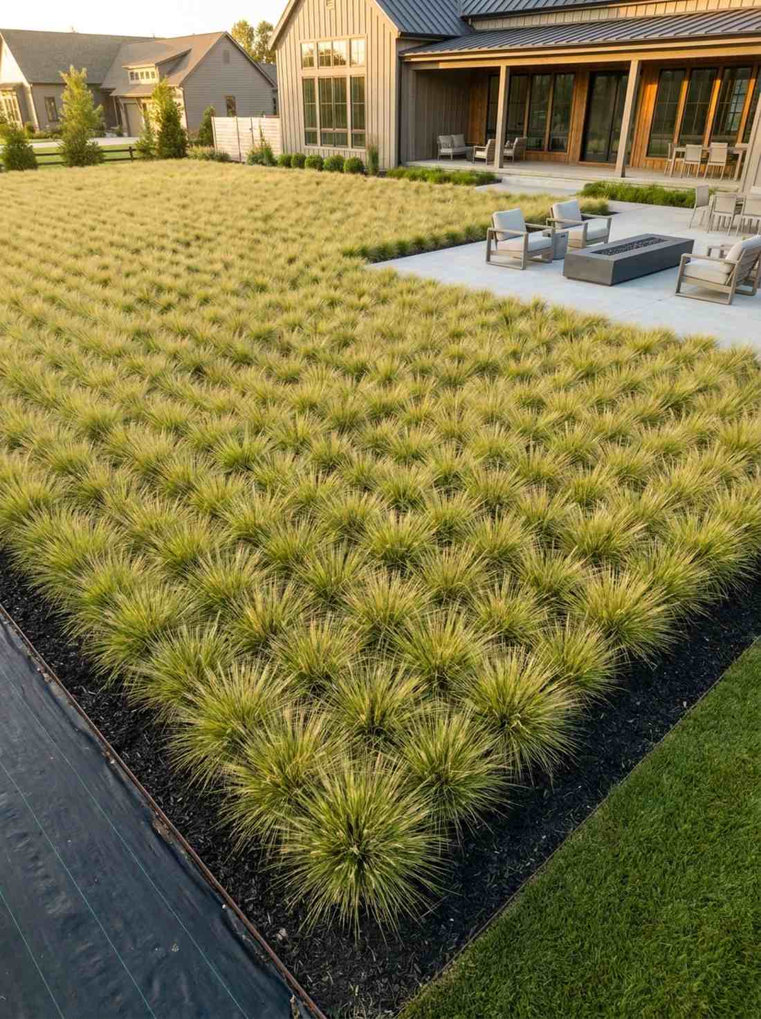 single species grass fields