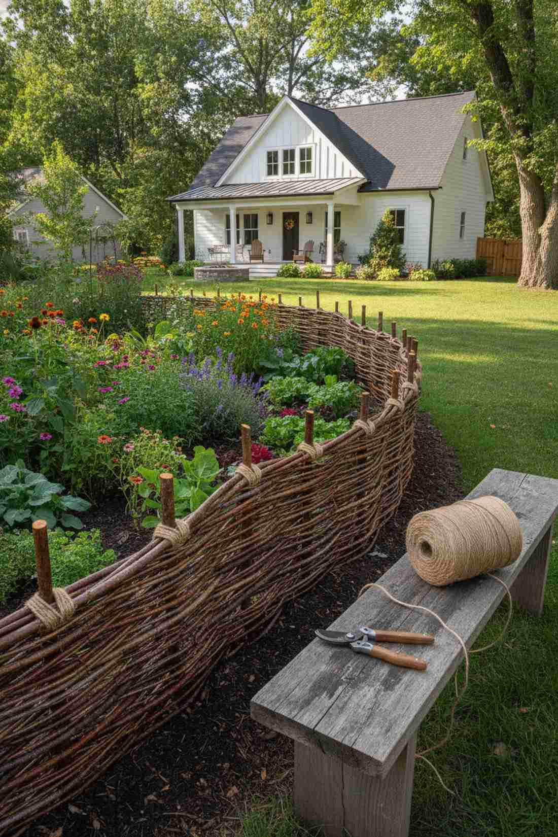 twig bundle edging
