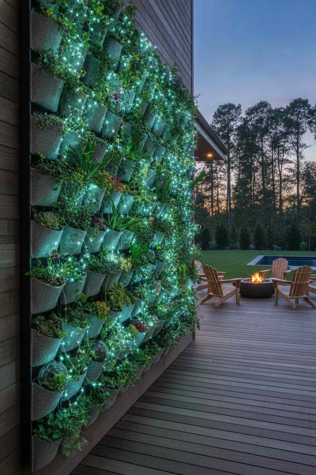 vertical garden wall accent