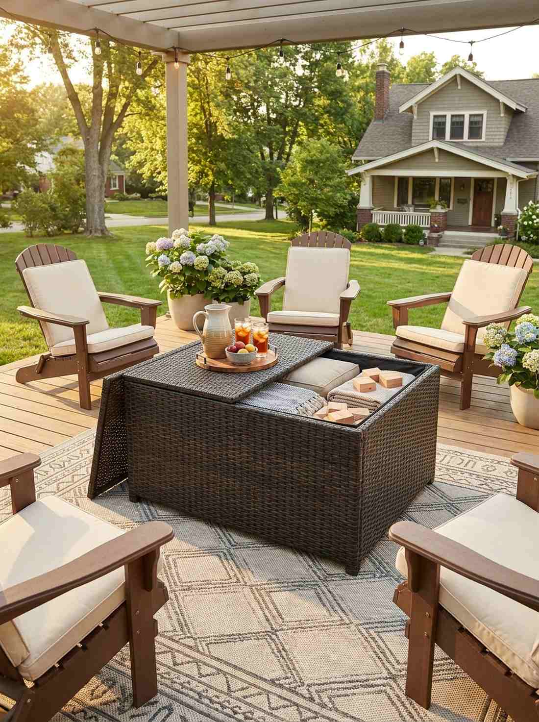 wicker storage trunk