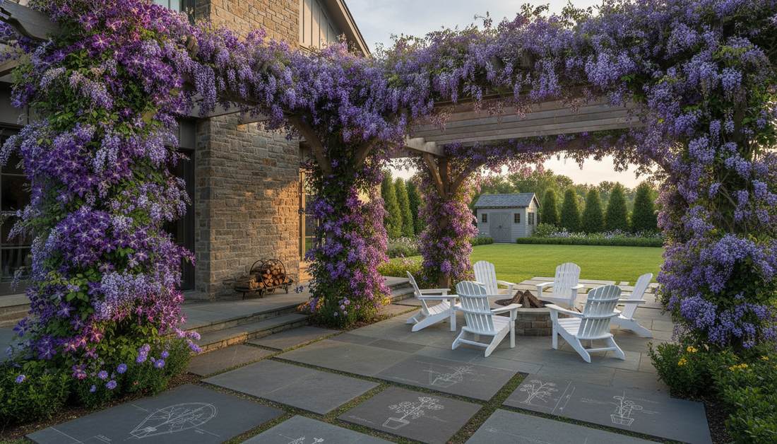 394 climbing plants with purple flowers vertical