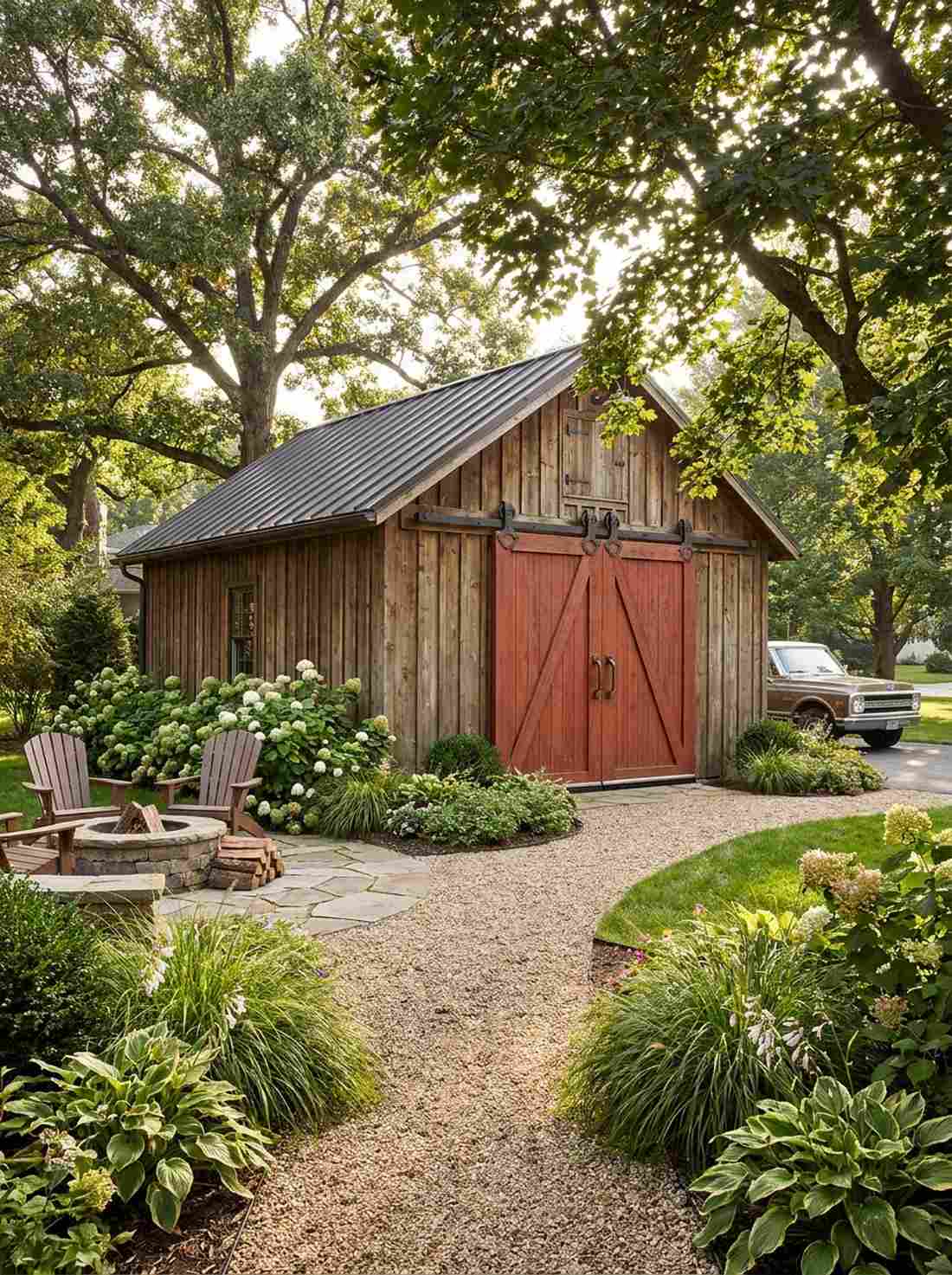 barn door garden workshop