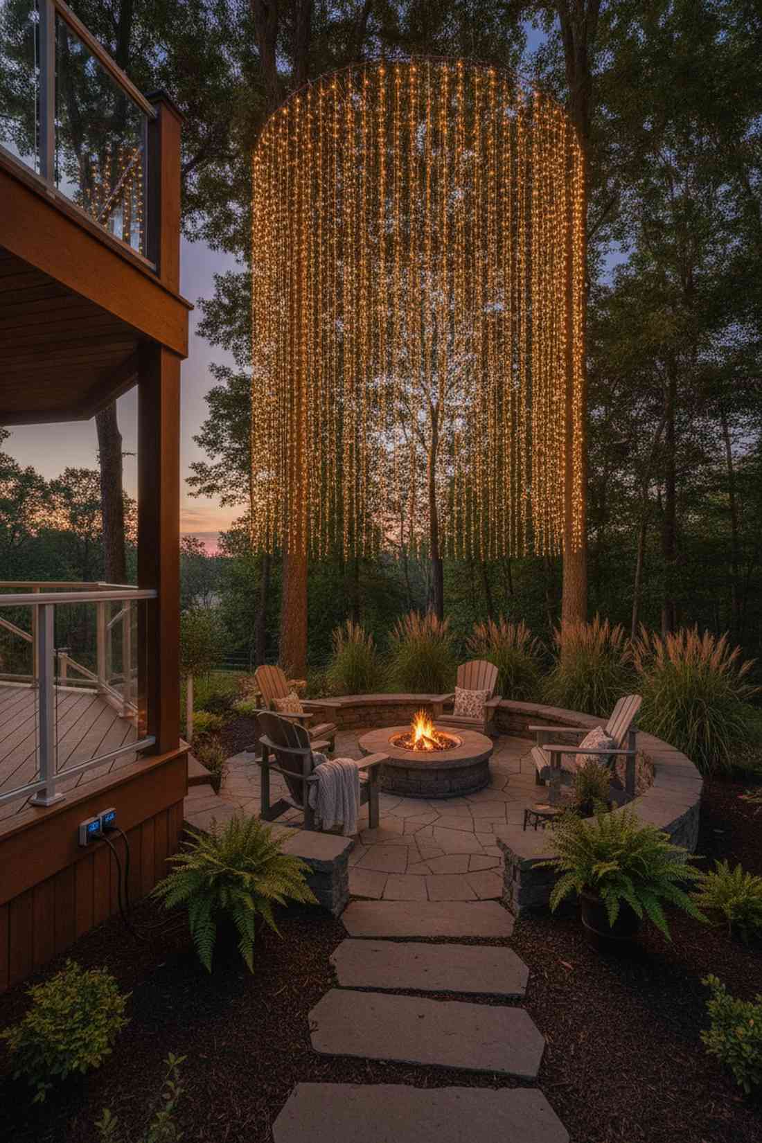 canopy drape lighting