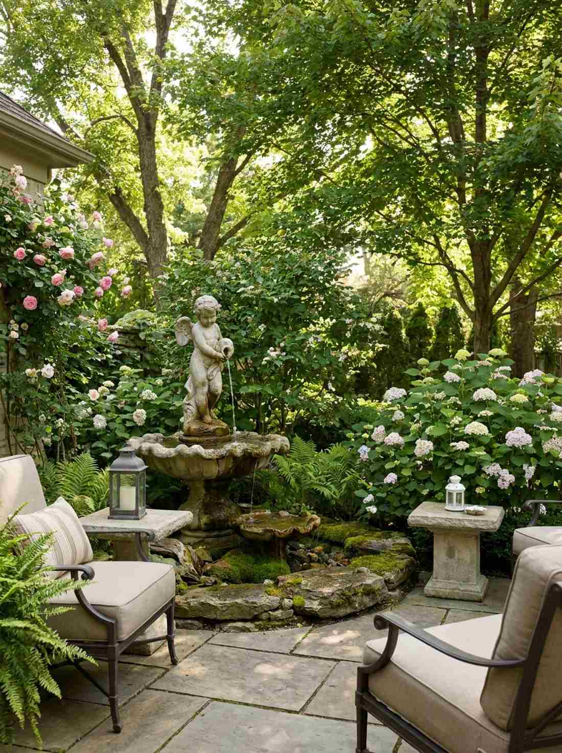 cherub fountain statuary