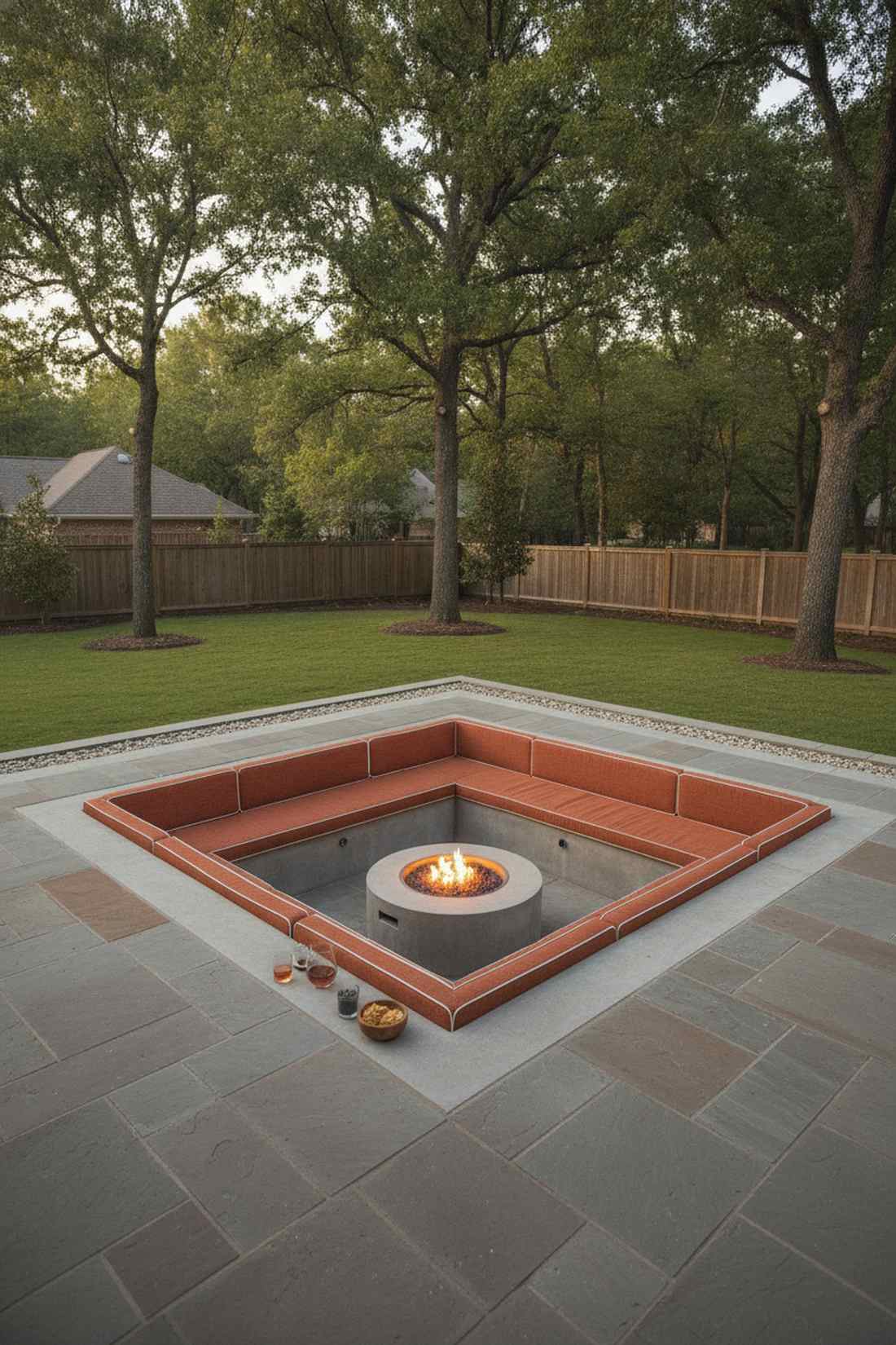 conversation pit sunken seating