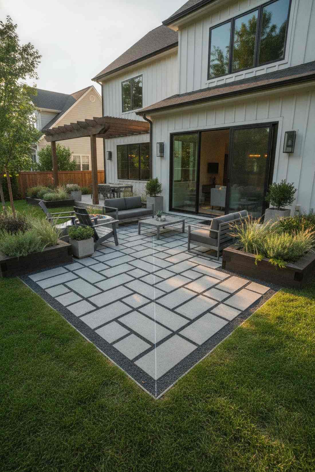 diagonal paving patterns