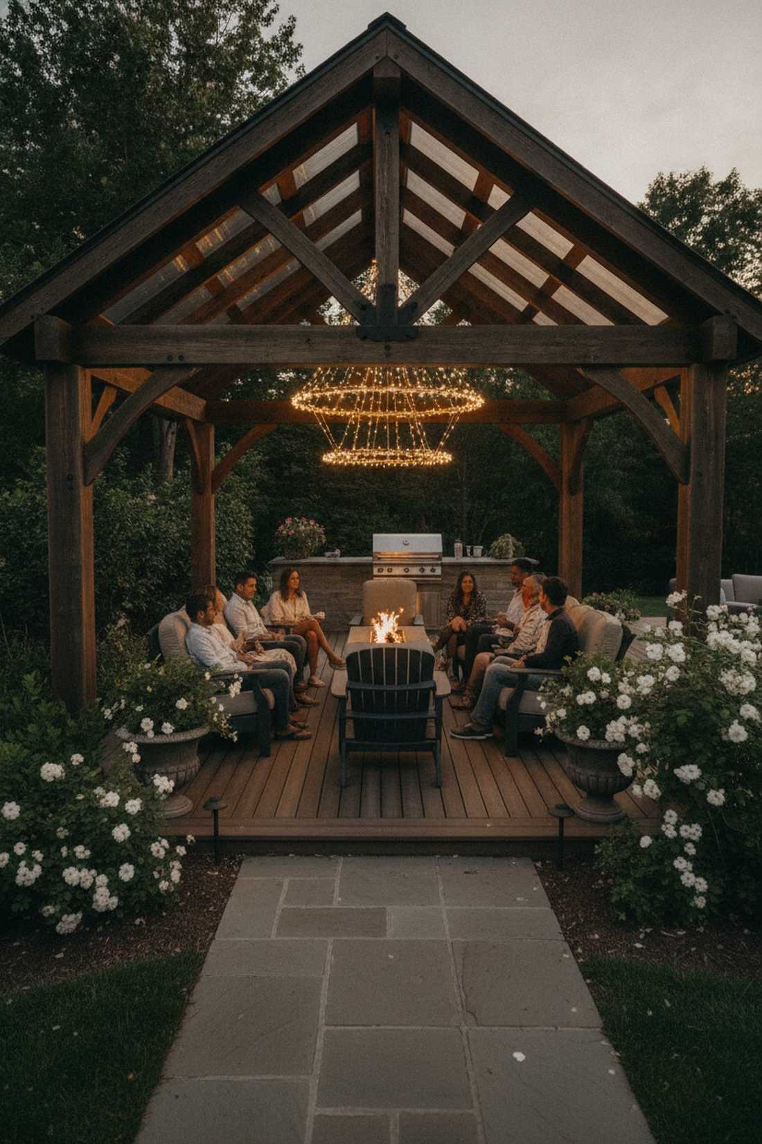 double tier chandelier effect