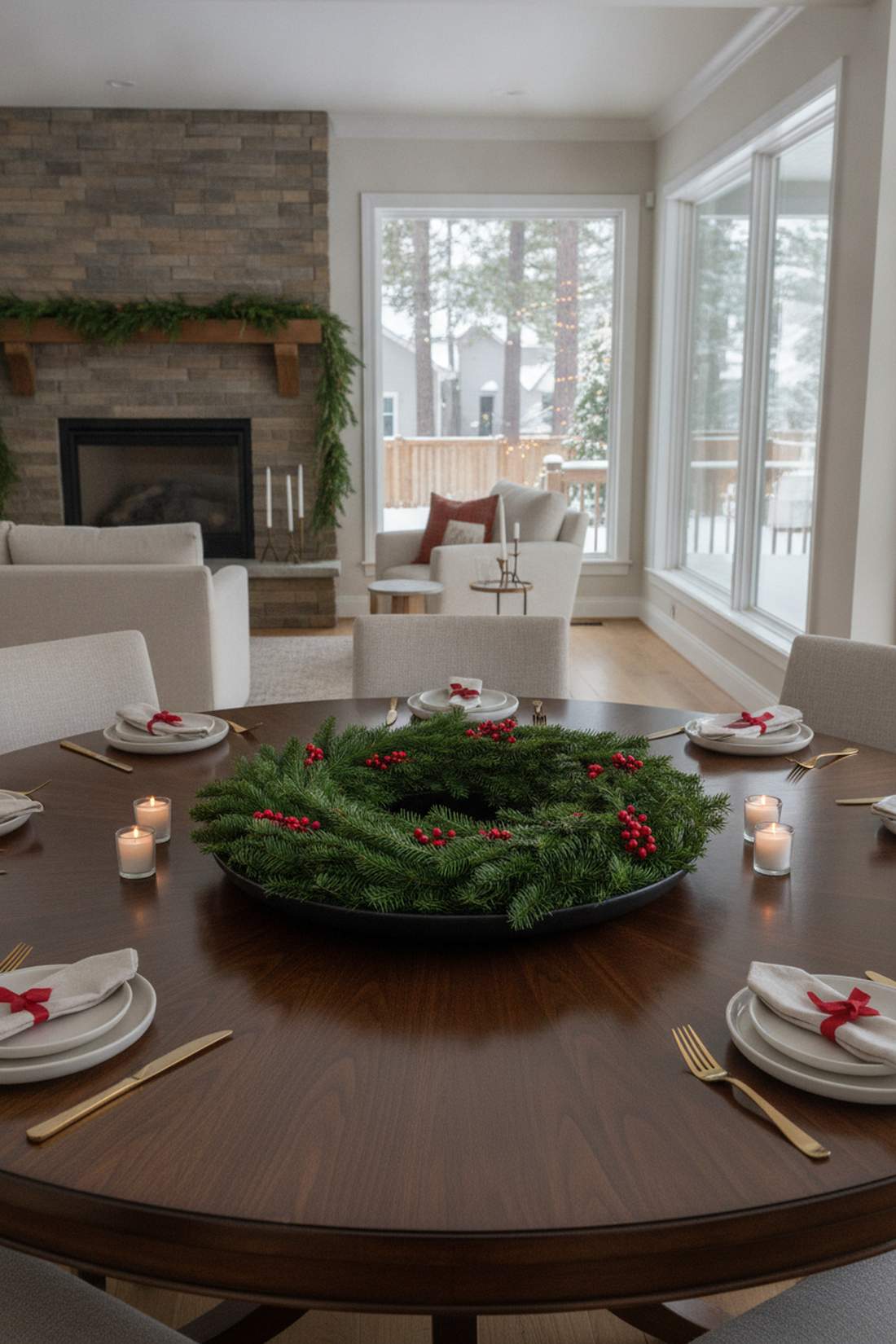 fraser fir wreath bowl