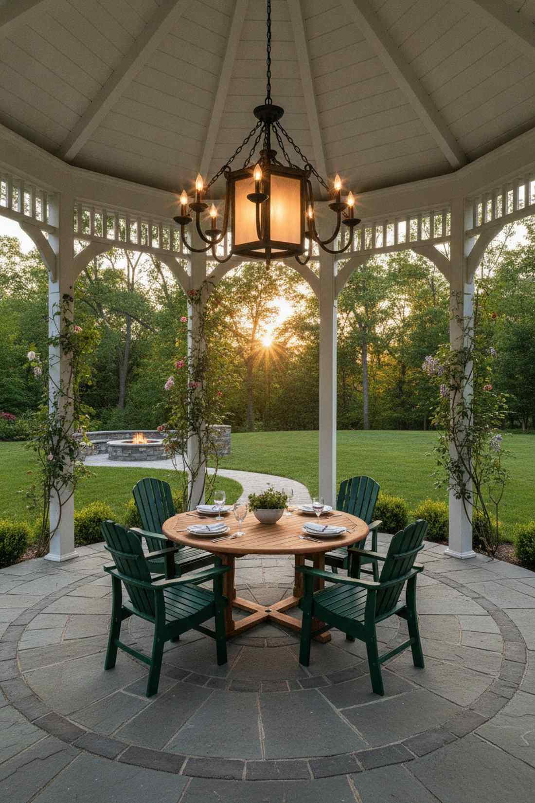gazebo chandelier lighting