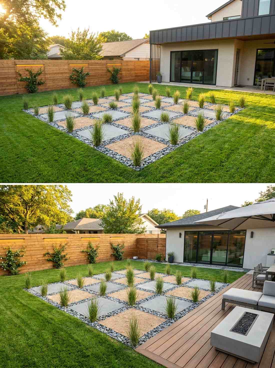 geometric grid pattern layout