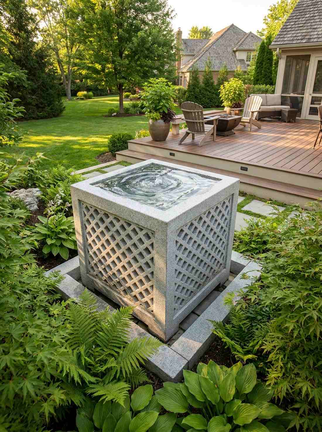 ginkaku ji lattice cube basin