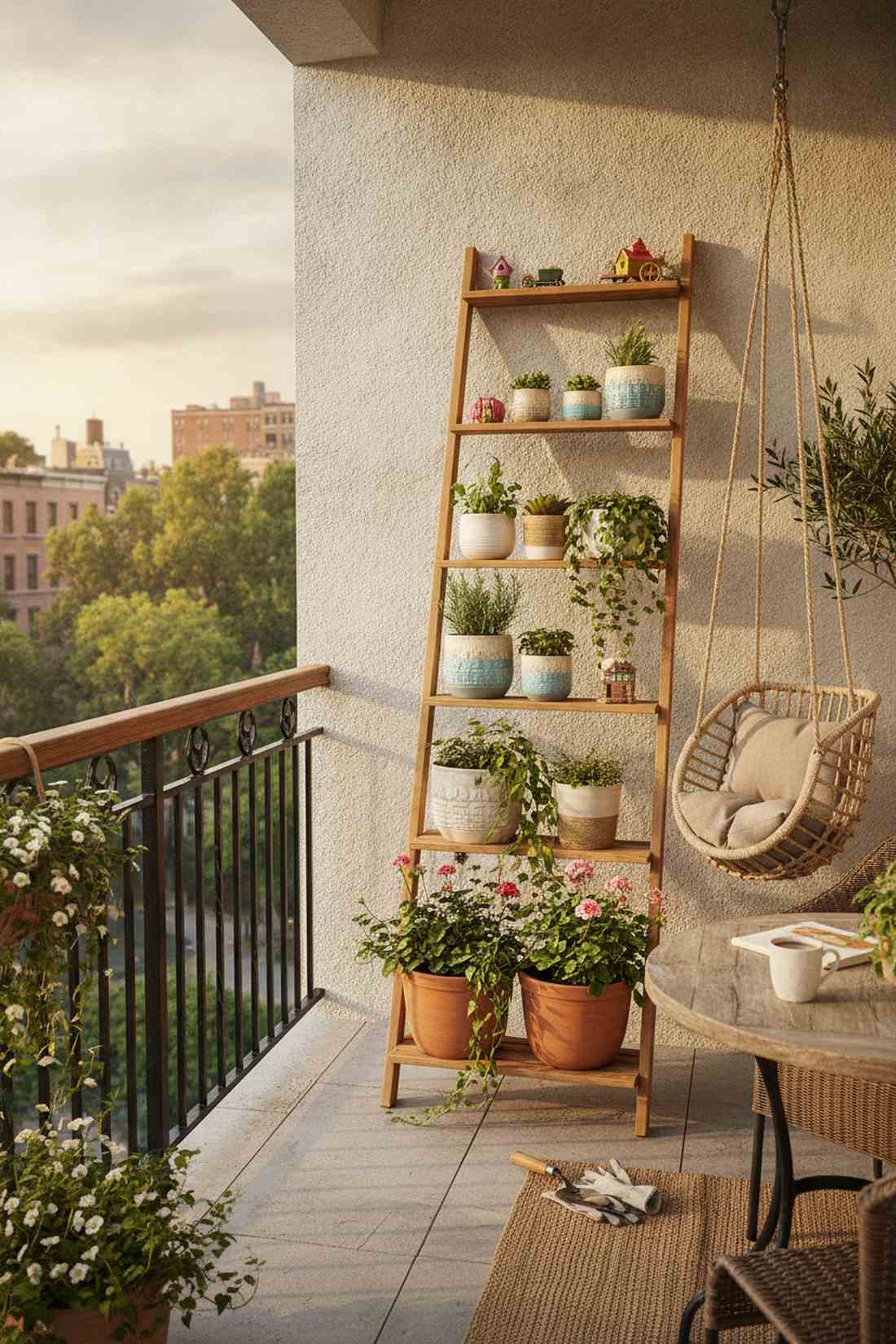 ladder shelf tiered planters