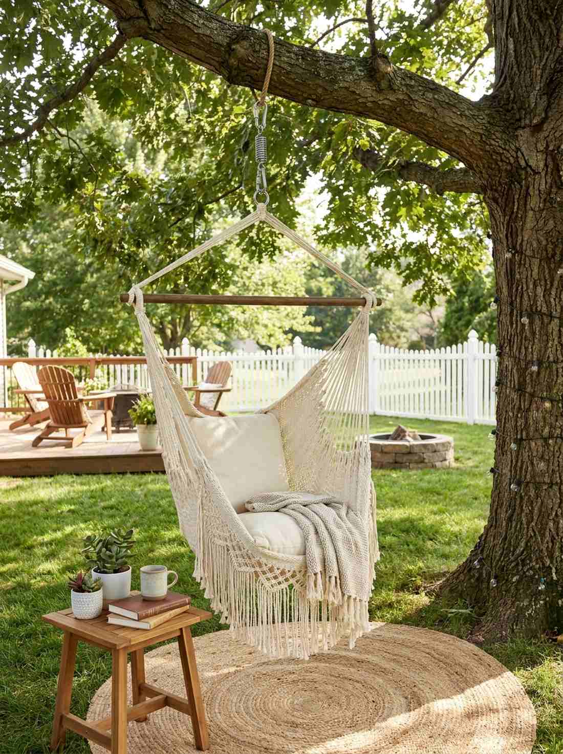 macrame hammock swing