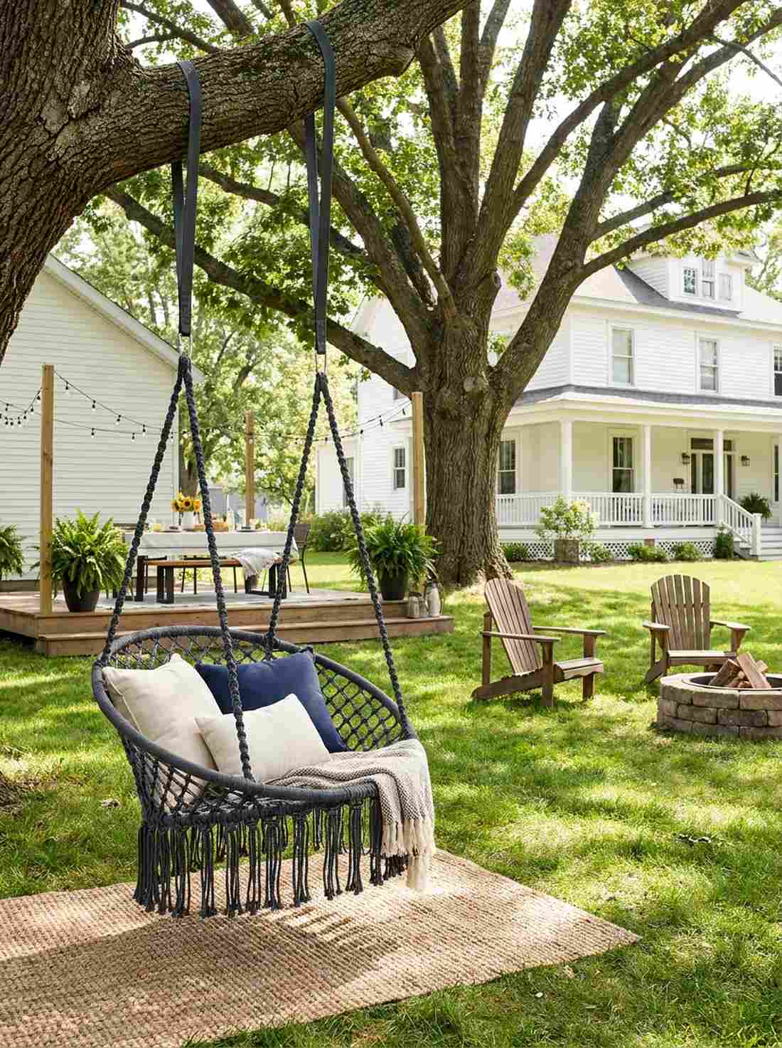 macrame swing chair