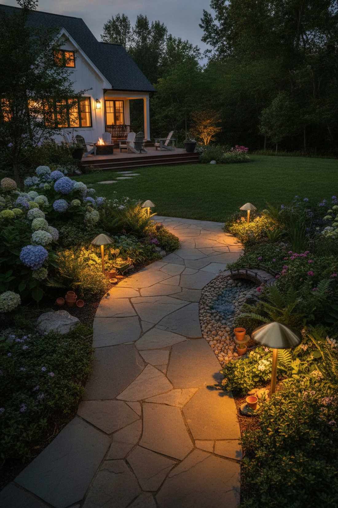 mushroom cap pathway fixtures