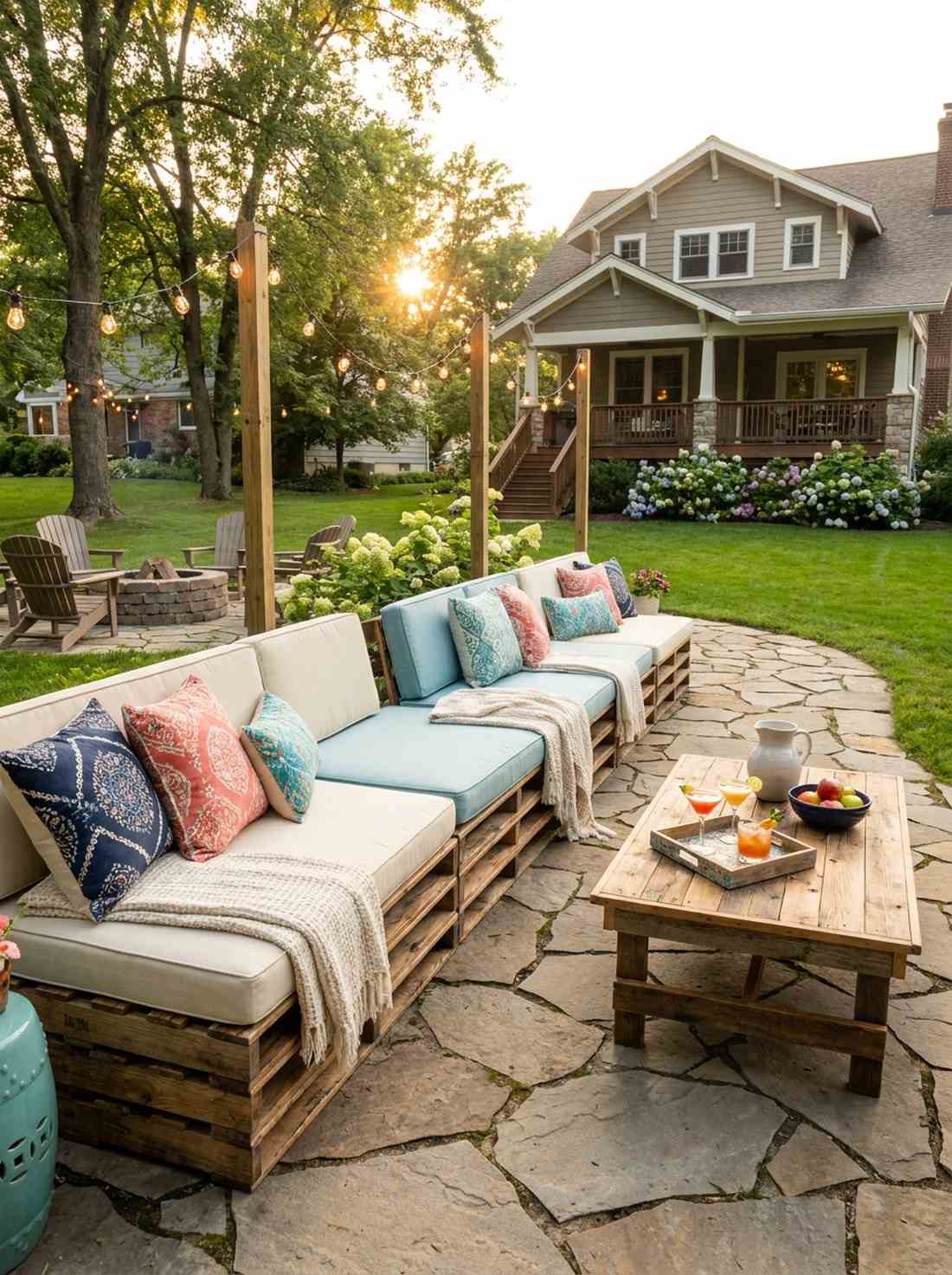 pallet bench seating stations