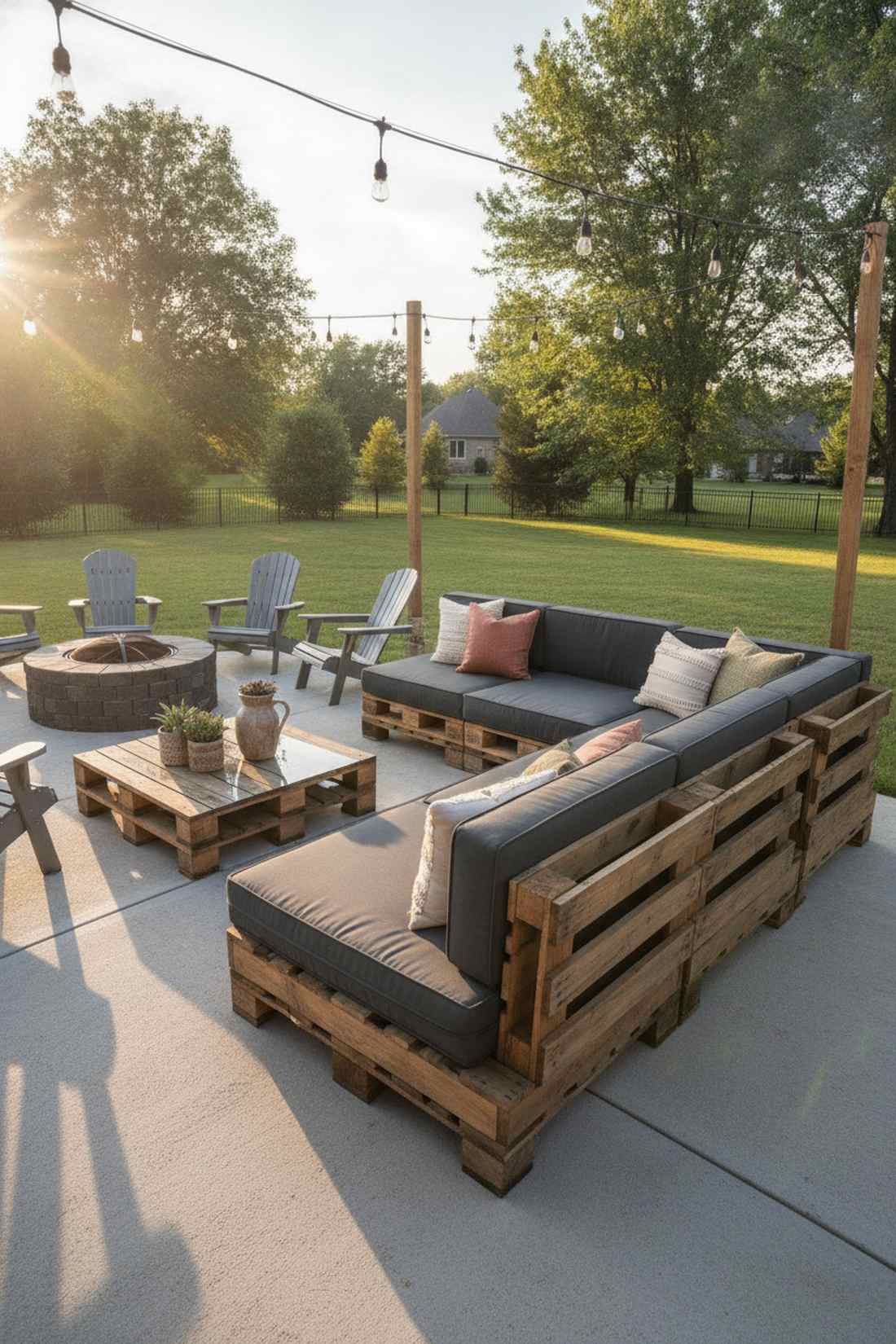 pallet furniture lounge area