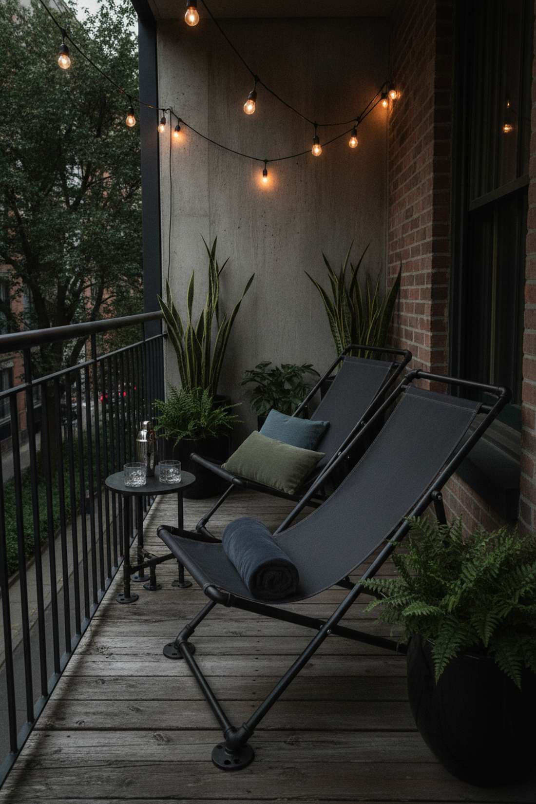 pipe frame lounge chairs