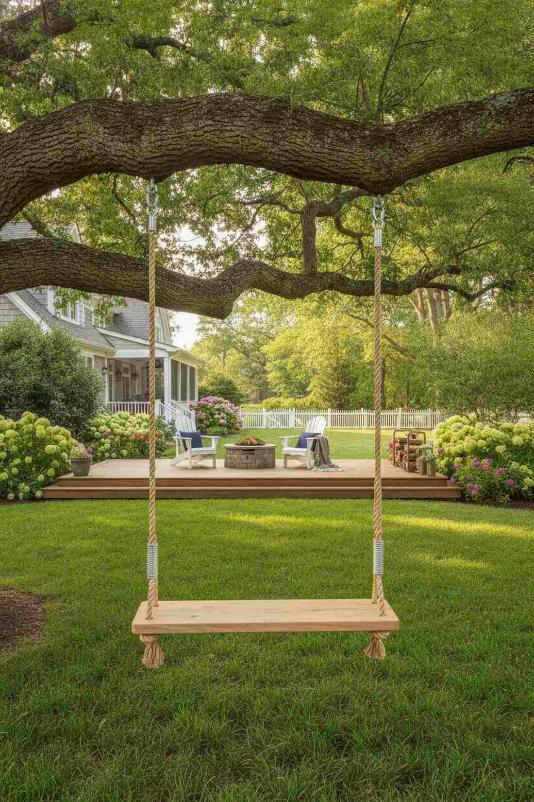 rope suspended swing