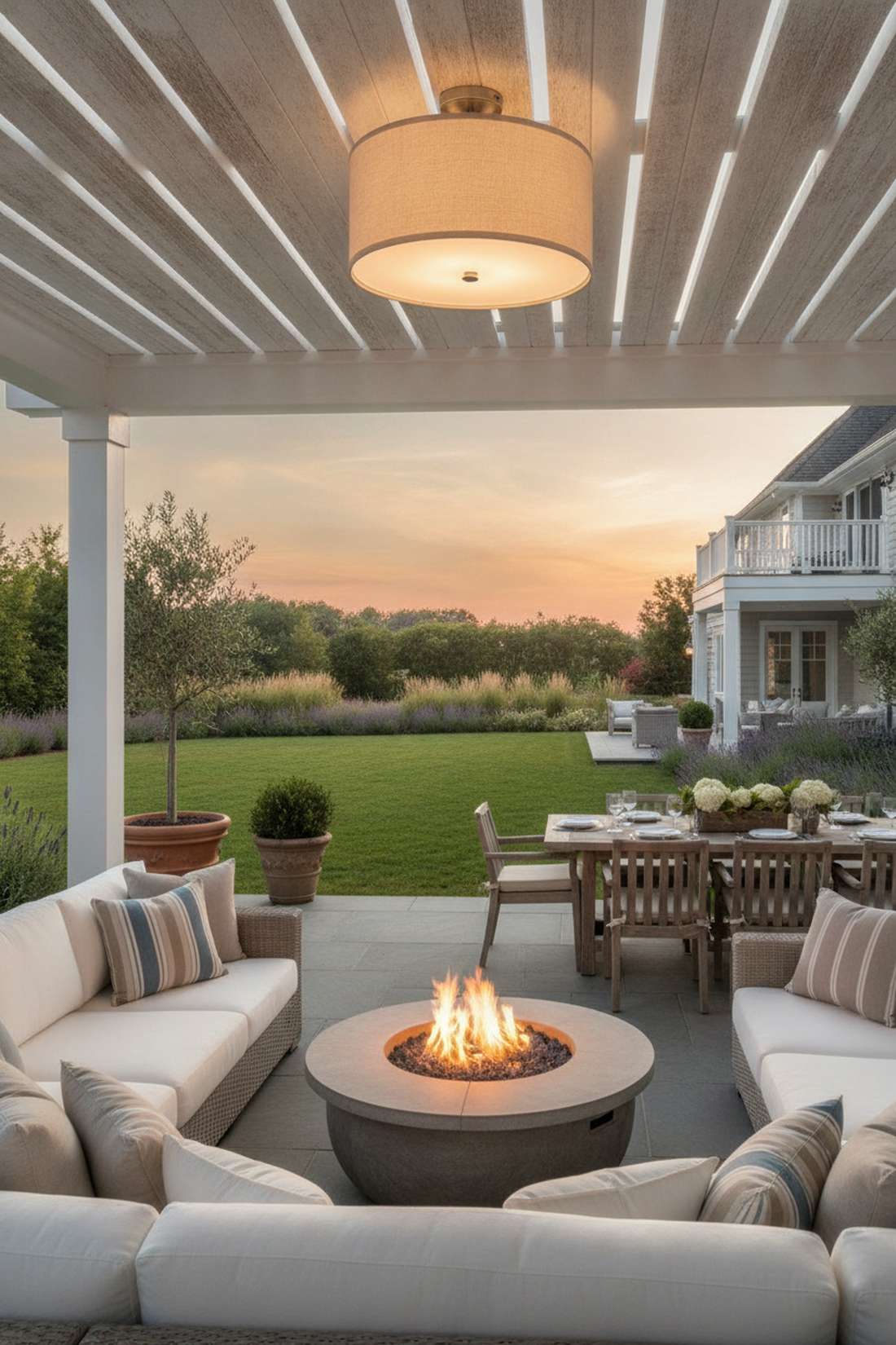 round drum flush ceiling light