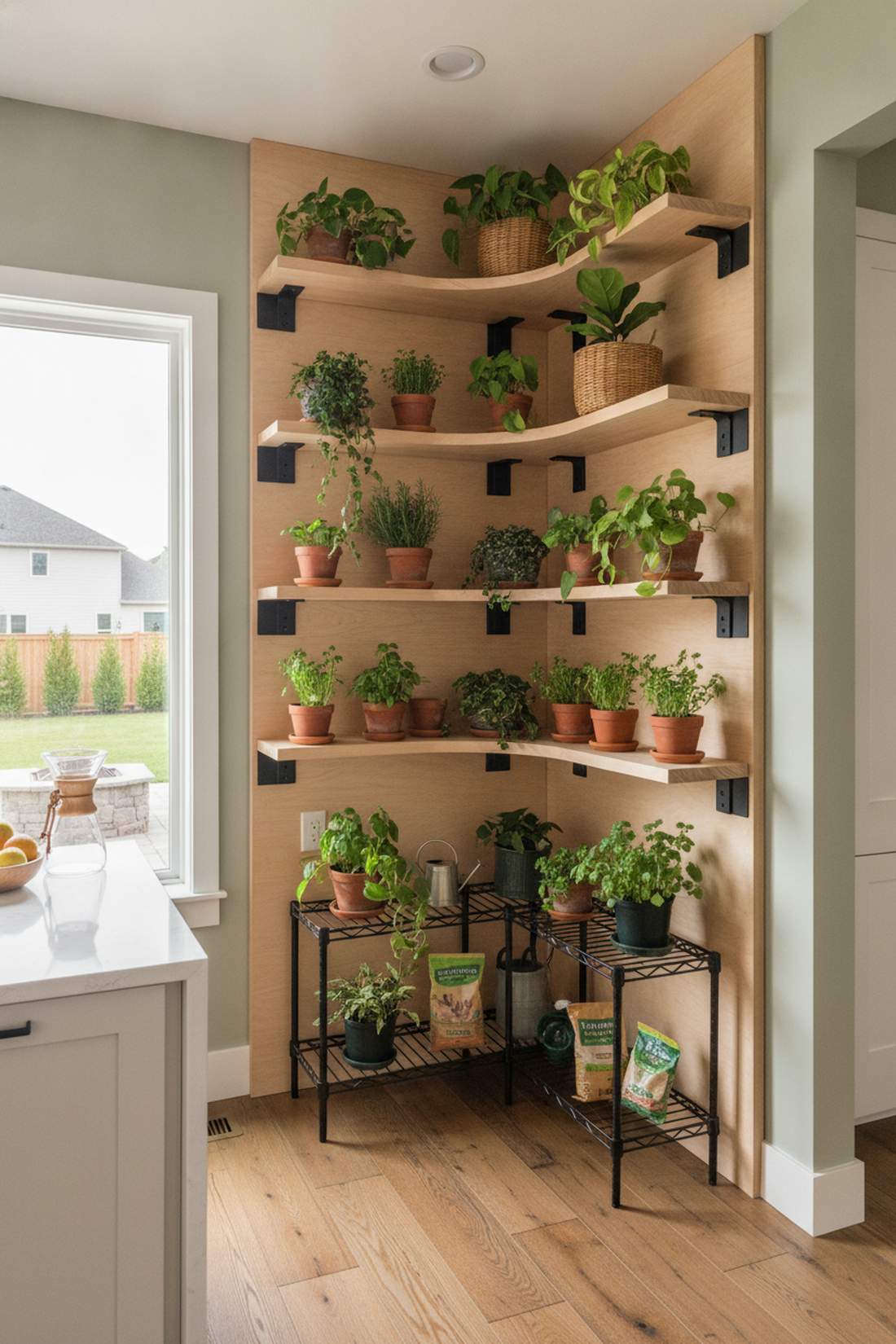 semicircular corner tower