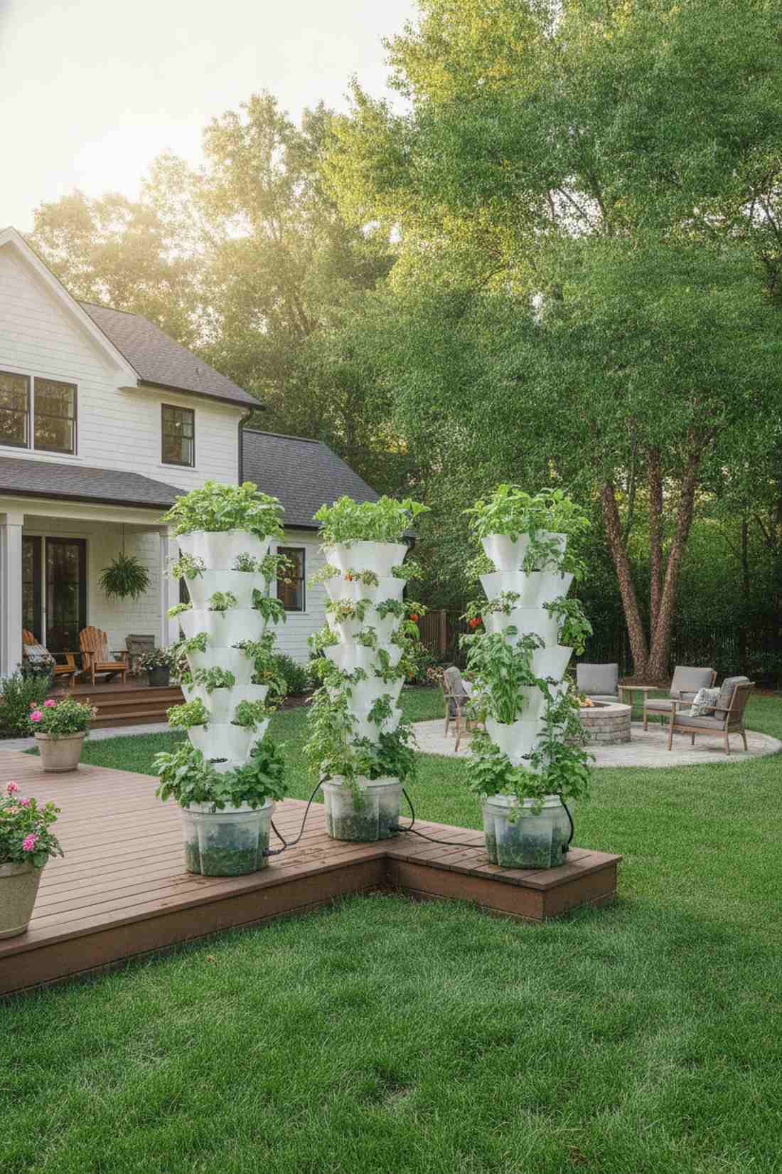 stacked tower gardens