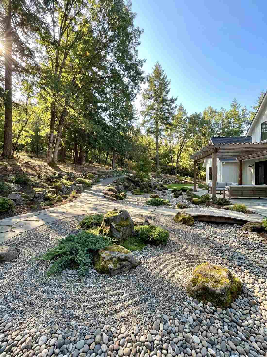 tenryuji temple pond garden