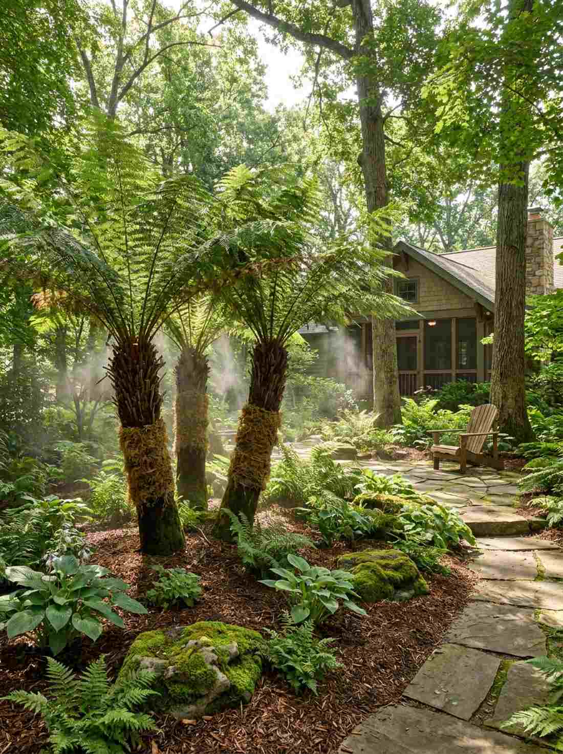 tree fern woodland canopy