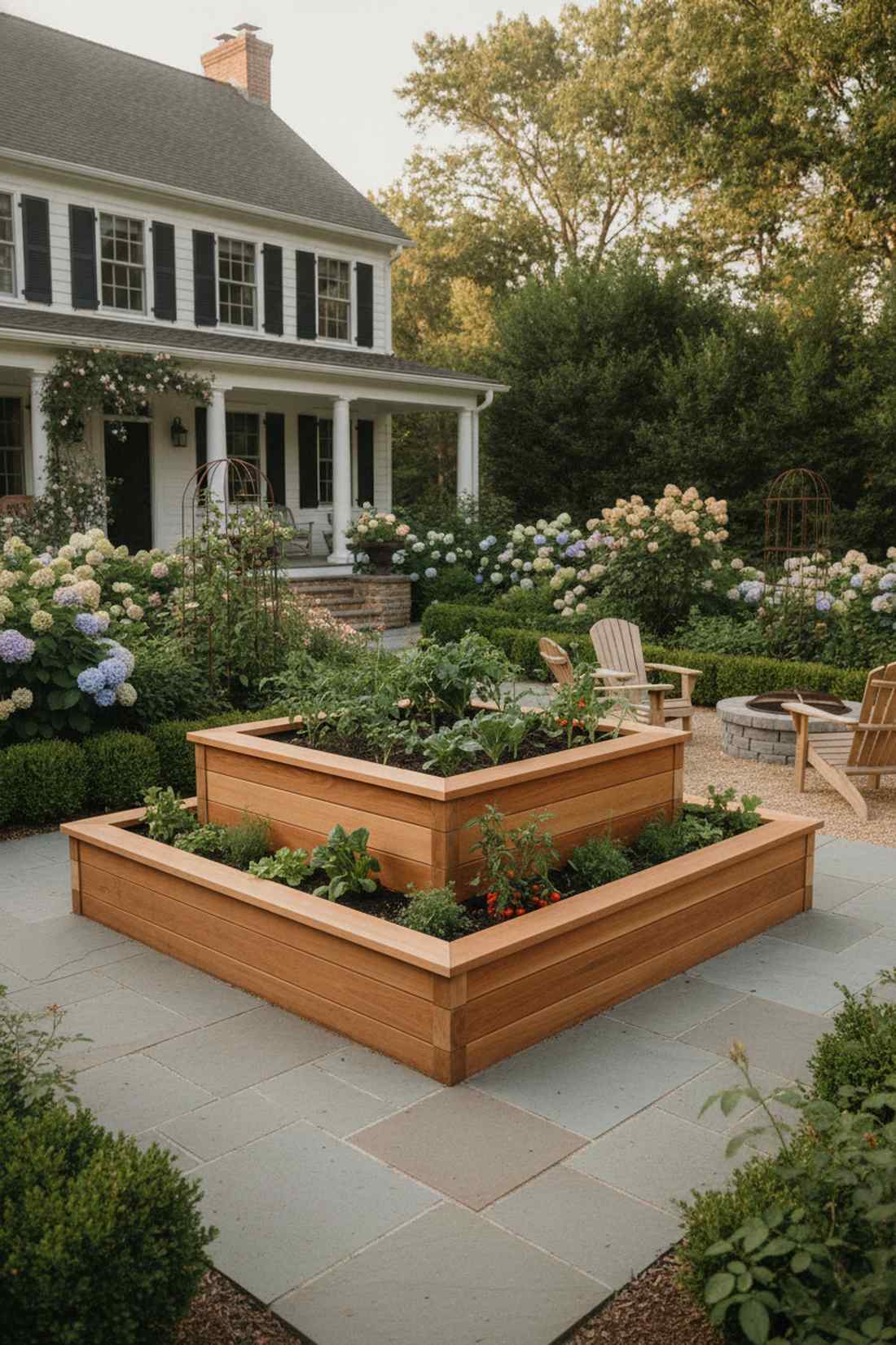 triple stacked cedar with cap rail