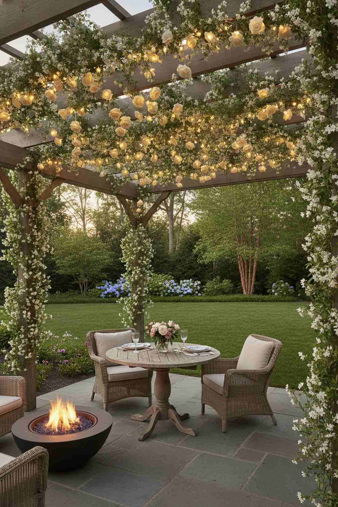 vintage rose canopy lights
