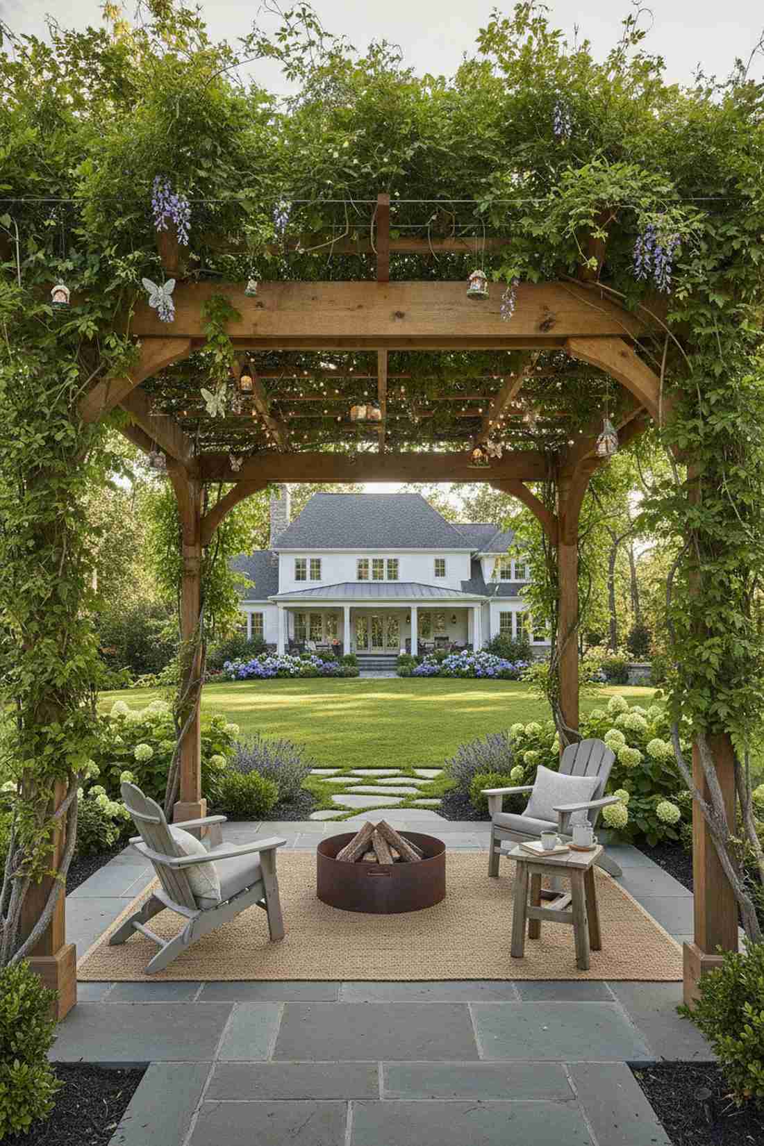 climbing vine covered pergola