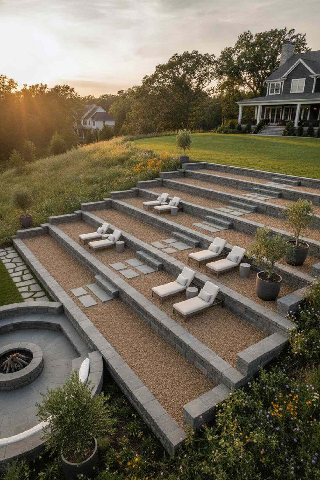 extended steps as patio