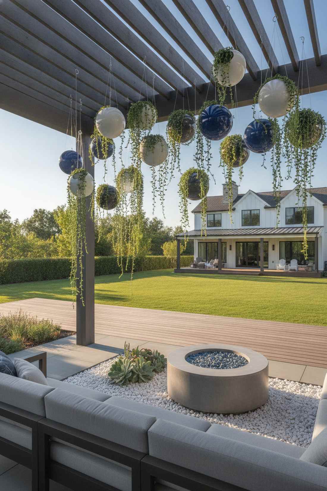 hanging ceramic spheres