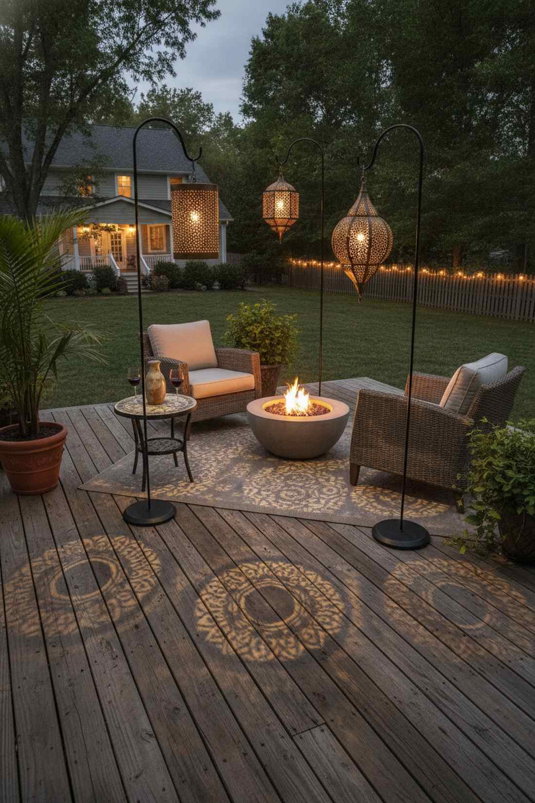 moroccan pattern lanterns