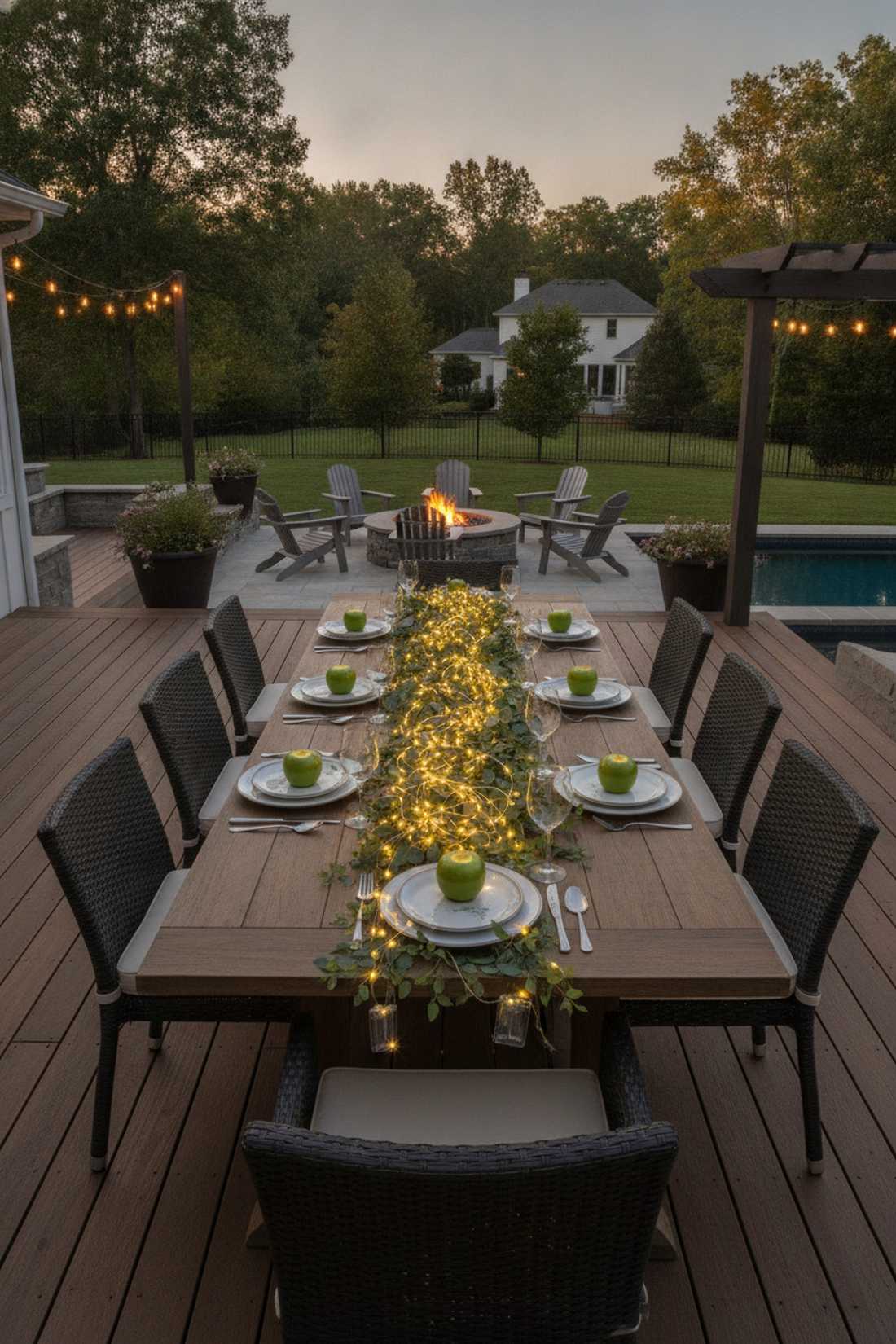 outdoor dining table runner